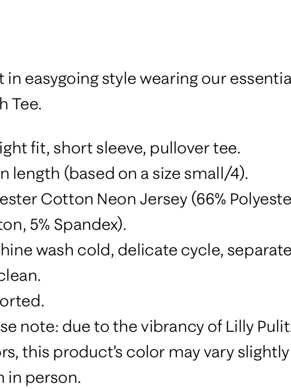 Lilly Pulitzer Bright Pink V-Neck Short Sleeve Tee - Picture 6 of 6